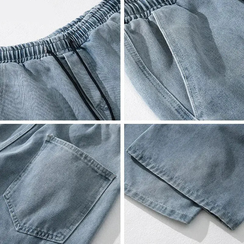 Men's Vintage Street Clothing Denim Shorts 