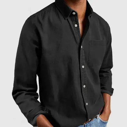 Men's Stand Pocket Casual Shirts 