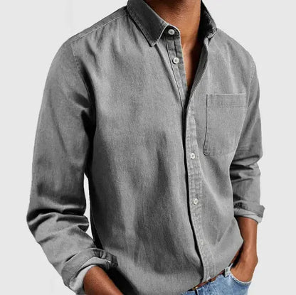 Men's Stand Pocket Casual Shirts 