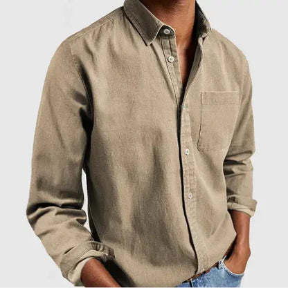 Men's Stand Pocket Casual Shirts 